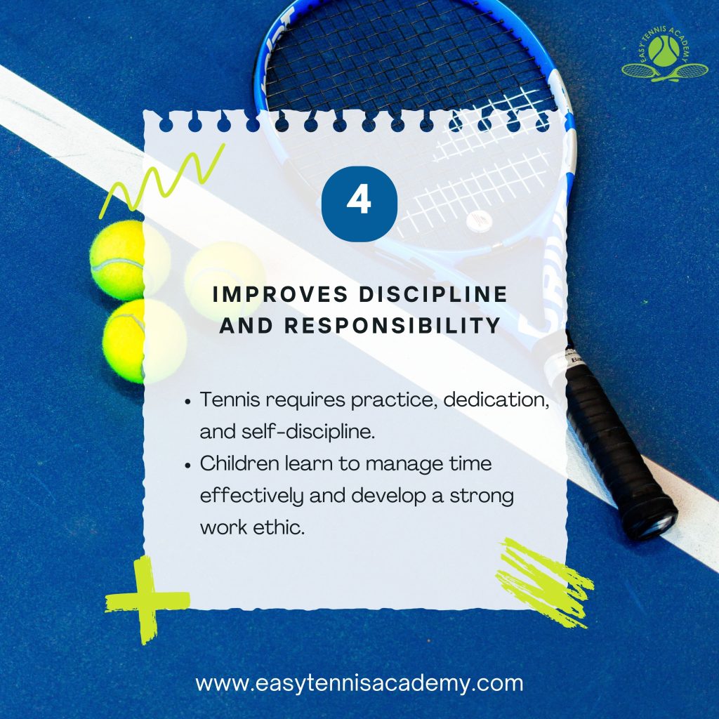 Here are five key benefits of playing tennis for children.