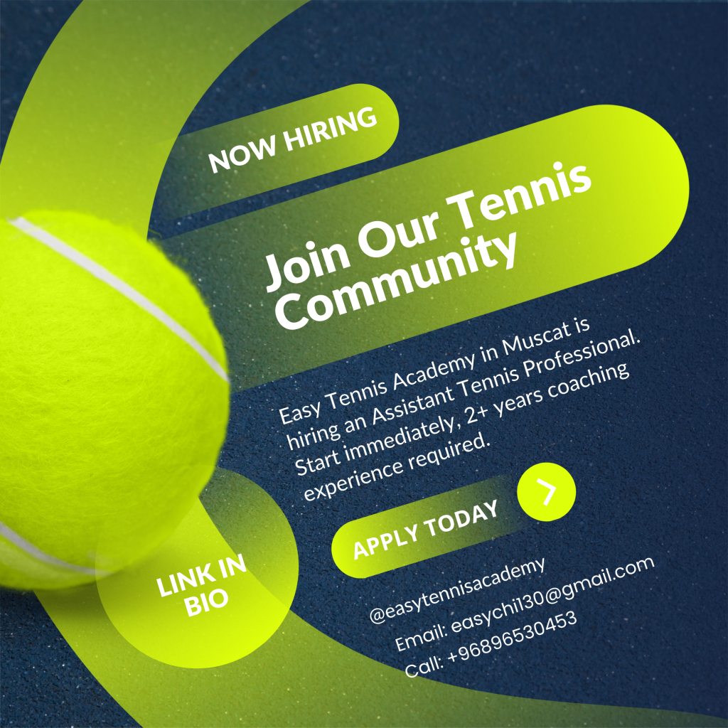 now hiring assistant tennis coach